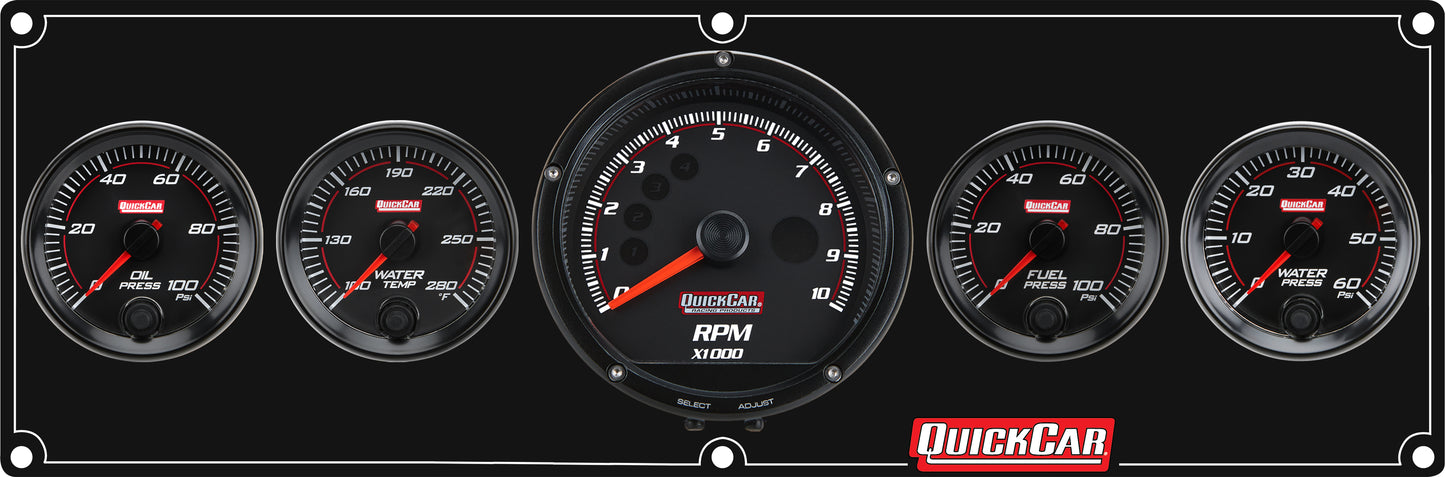 QUICKCAR RACING PRODUCTS RedLine Panel 2-5/8in 4-1 OP/WT/FP100/WP Gauges and Accessories Gauge Kits main image