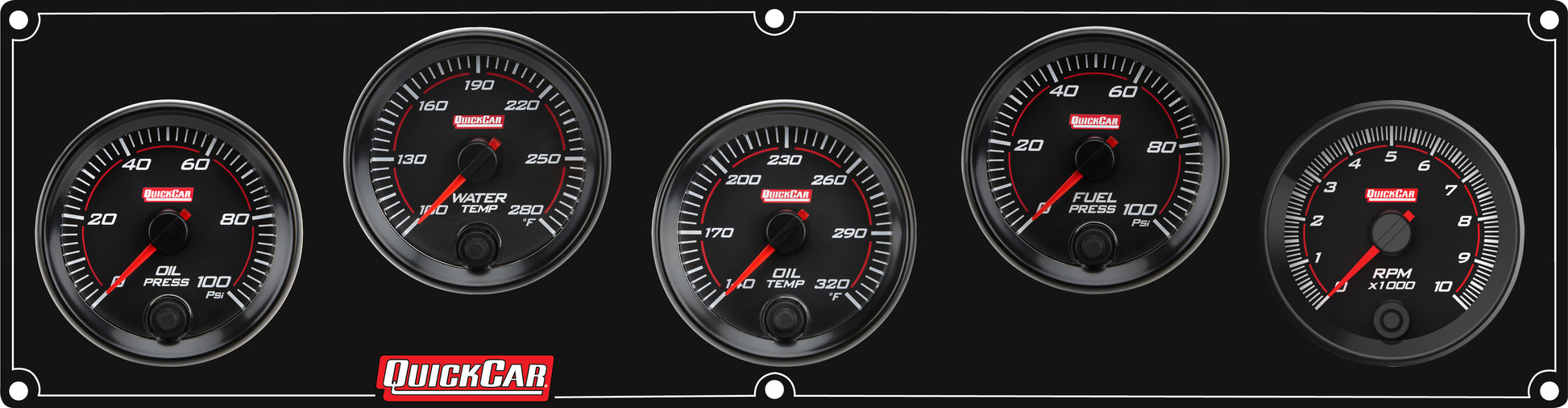 QUICKCAR RACING PRODUCTS RedLine Panel 2-5/8in 4-1 OP/WT/OT/FP100 Gauges and Accessories Gauge Kits main image