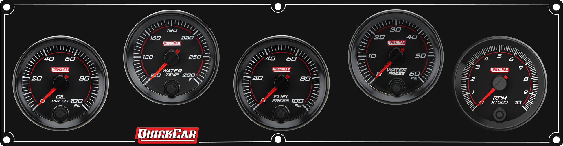 QUICKCAR RACING PRODUCTS RedLine Panel 2-5/8in 4-1 OP/WT/FP100/WP Gauges and Accessories Gauge Kits main image