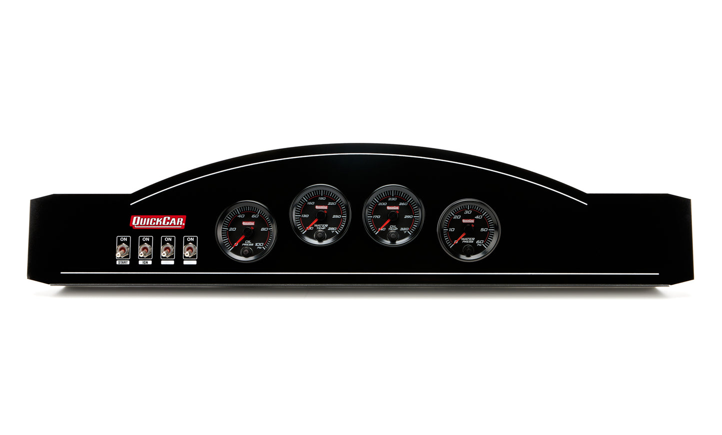 Quickcar Racing Products Dash Panel Redline OP/WT /OT/WP Sng Ign Dul Pckup Gauge Kits Analog Gauge Kits main image