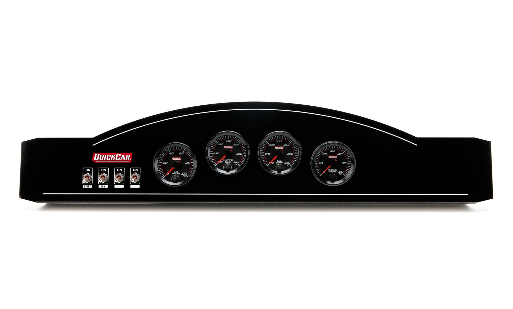 Quickcar Racing Products Dash Panel Redline OP/WT /OT/WP Sng Ign Dul Pckup Gauge Kits Analog Gauge Kits main image