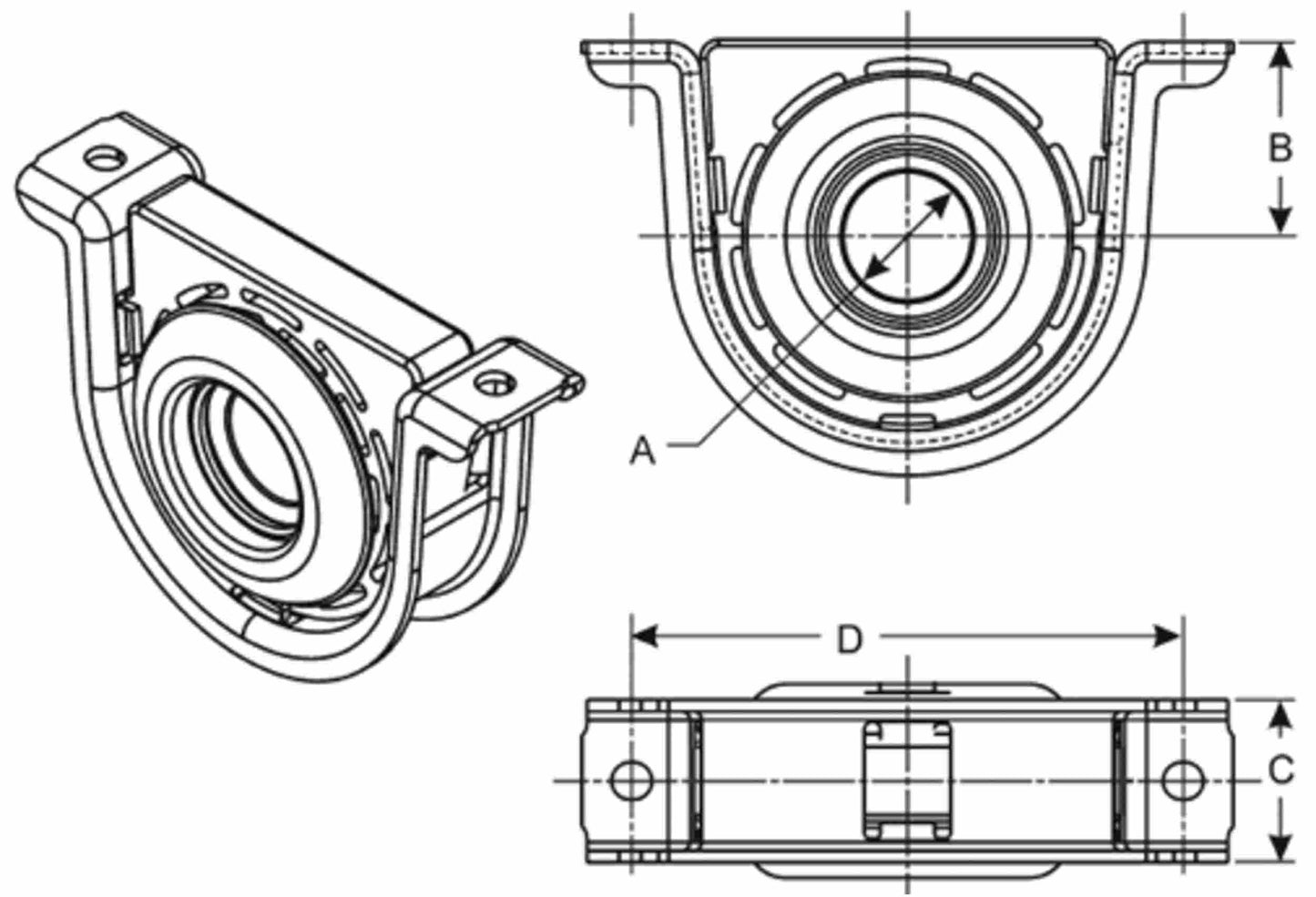 Spicer Drive Shaft Center Support Bearing 211172-1X