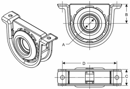 Spicer Drive Shaft Center Support Bearing 211172-1X