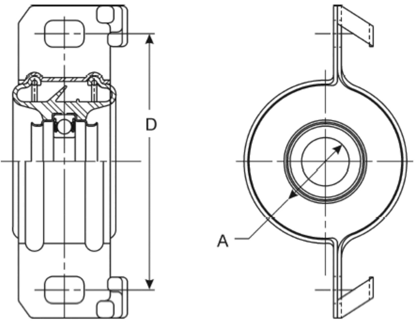 Spicer Drive Shaft Center Support Bearing 211750-1X