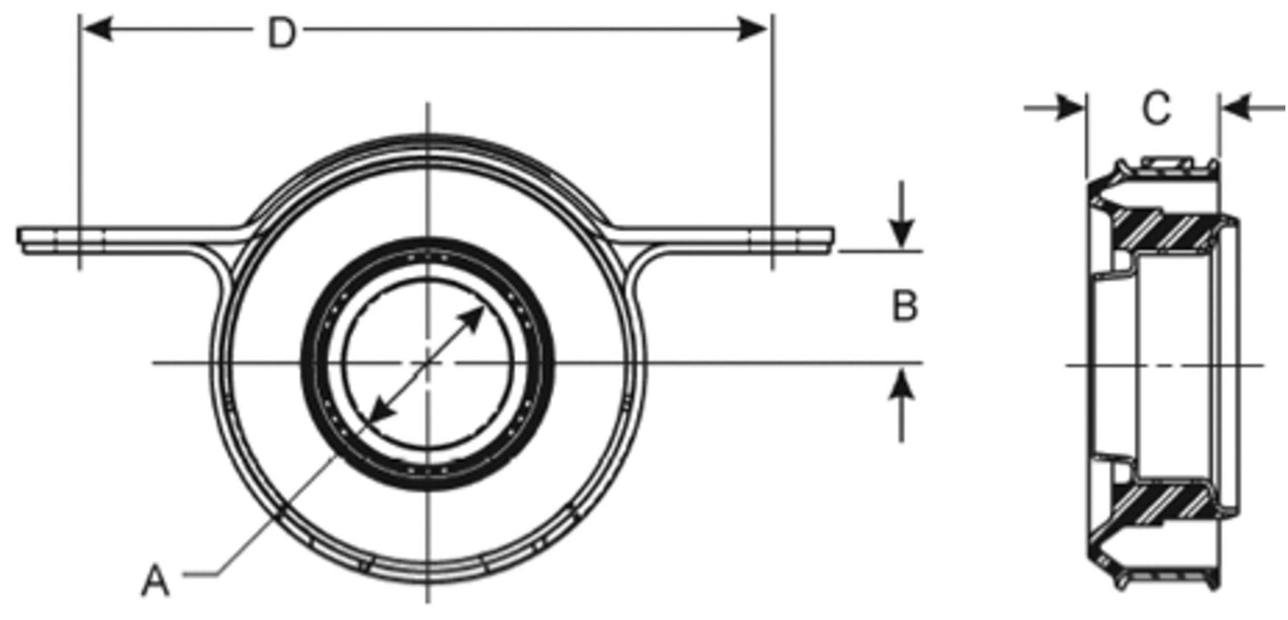 Spicer Drive Shaft Center Support Bearing 5002007