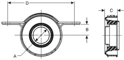 Spicer Drive Shaft Center Support Bearing 5002007