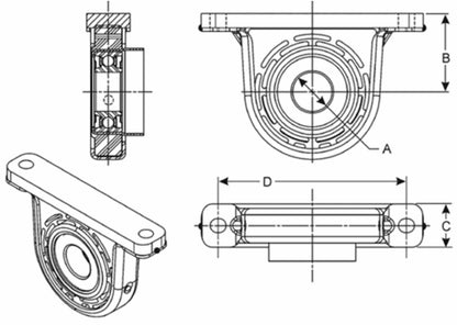 Spicer Drive Shaft Center Support Bearing 5004807