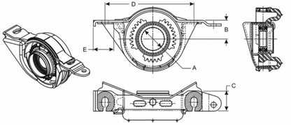 Spicer Drive Shaft Center Support Bearing 5009385-1