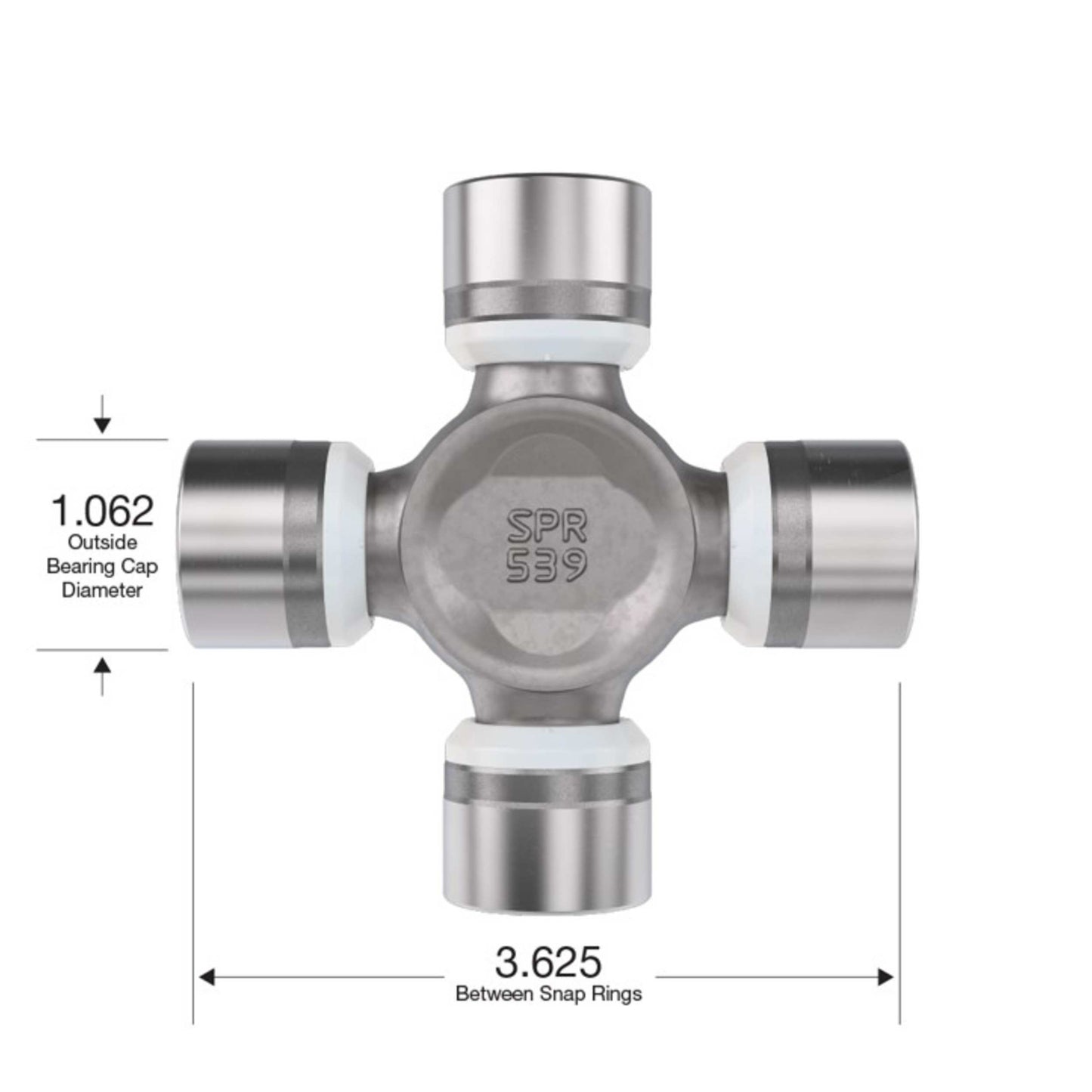 Dana Spicer Chassis Universal Joint 1330/SPL 25 Series OSR 1.062 Cap 5-1330X