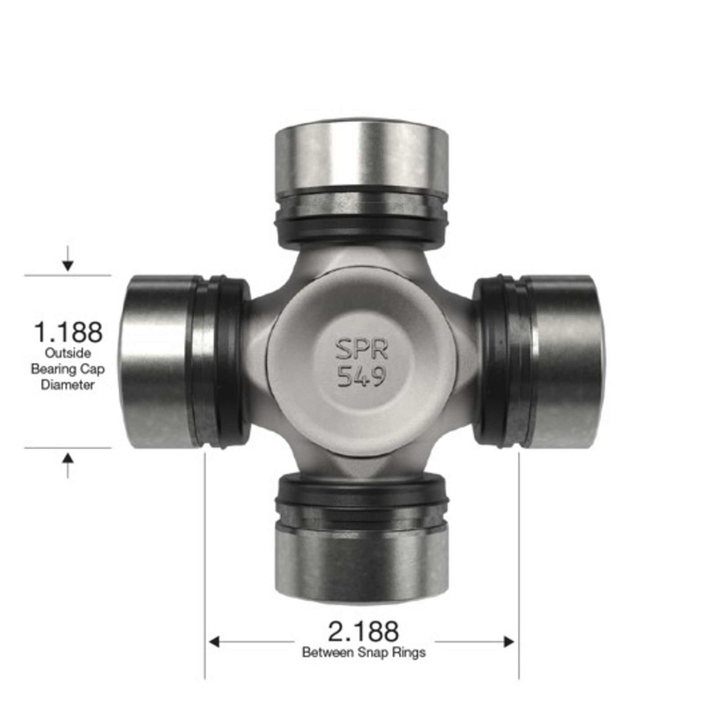 Dana Spicer Chassis Universal Joint 1410 Ser ies OSR 1.188 Cap 5-160X