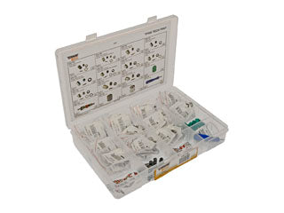 Dorman - Autograde Tire Pressure Monitoring System Valve Kit with 5 Each of 11 Valve Core Kits, 25 Valve Cores, Assorted Caps for 1999-2009