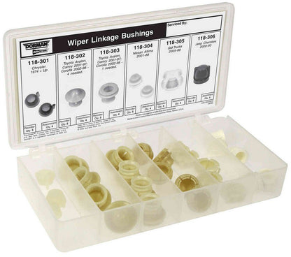 Dorman Autograde Windshield Wiper Linkage Bushing Tech Tray with 24 Pieces for Universal Repair 030-203