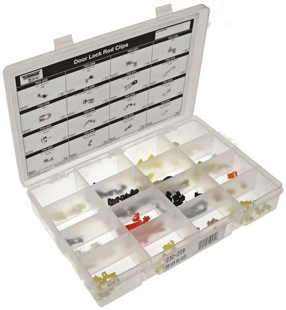 Dorman Autograde Door Lock Rod Clip Tech Tray with 80 Piece Assortment and Visual Guide 030-209
