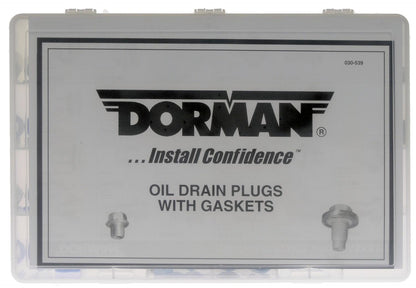 Dorman Autograde Engine Oil Drain Plug Tech Tray with 44 Pieces and Visual Guide 030-539