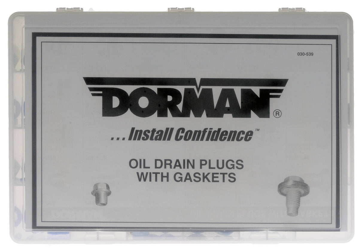 Dorman Autograde Engine Oil Drain Plug Tech Tray with 44 Pieces and Visual Guide 030-539