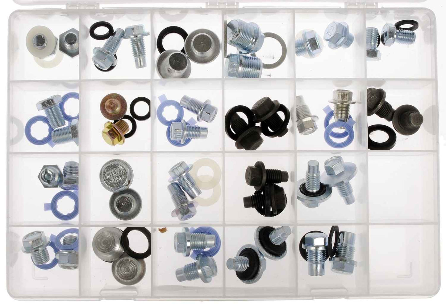 Dorman Autograde Engine Oil Drain Plug Tech Tray with 44 Pieces and Visual Guide 030-539