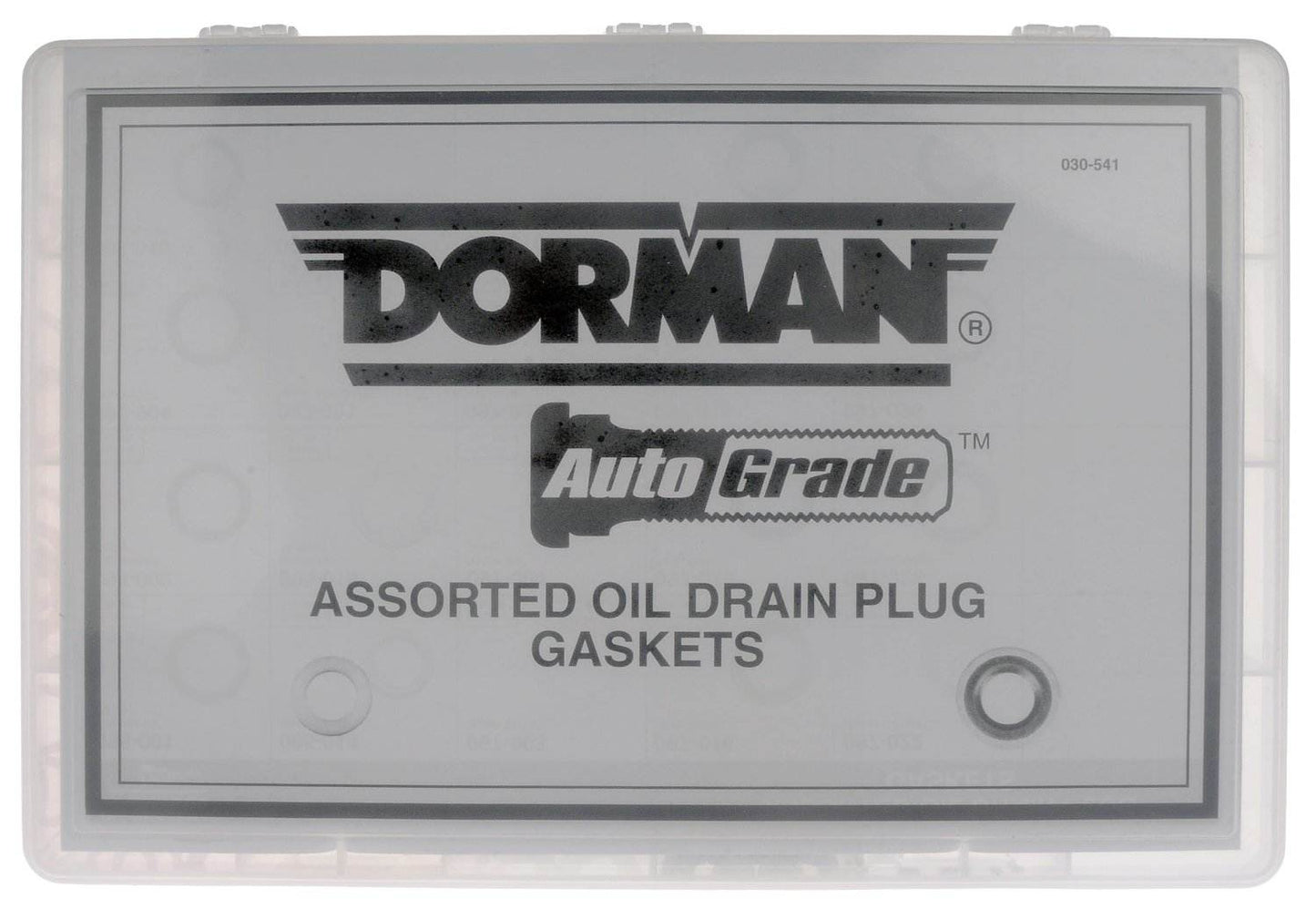 Dorman Autograde Engine Oil Drain Plug Gasket Assortment with 115 Pieces and Storage Tray 030-541