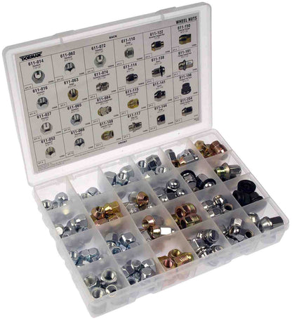 Dorman Autograde Wheel Lug Nut Tech Tray with 24 SKUs and Visual Guide 030-613