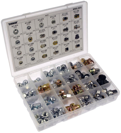 Dorman Autograde Wheel Lug Nut Tech Tray with 24 SKUs and Visual Guide 030-613