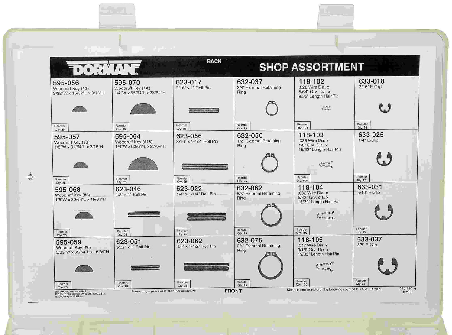 Dorman Autograde 900 Piece Hardware Assortment for Automotive Household and Industrial Repairs 030-630