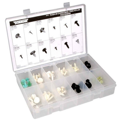 Dorman Autograde Push-in Nylon Panel Retainer Assortment with Reusable Tray 030-709