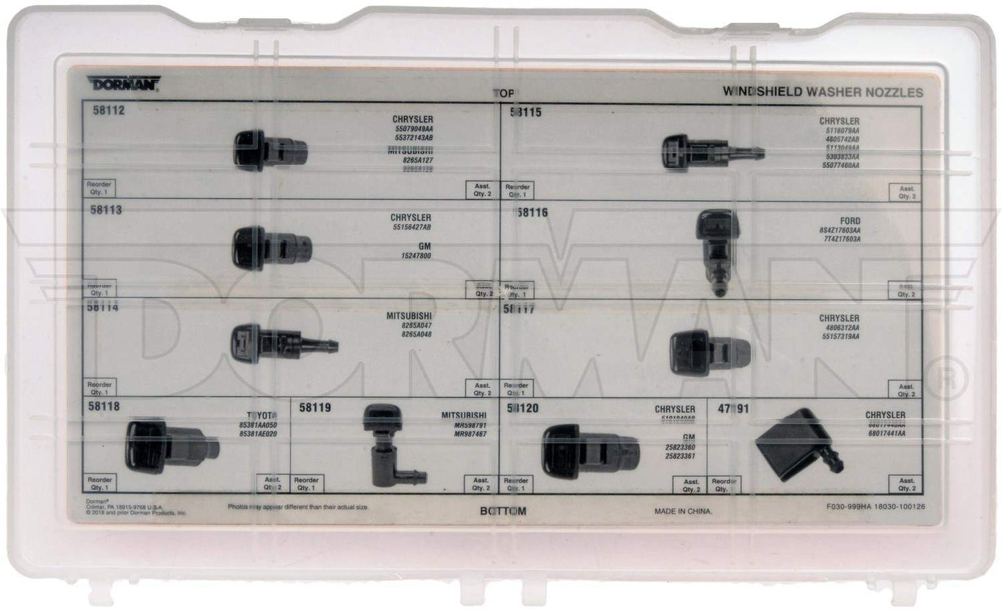 Dorman - HELP Windshield Washer Nozzle Tech Tray 030-999