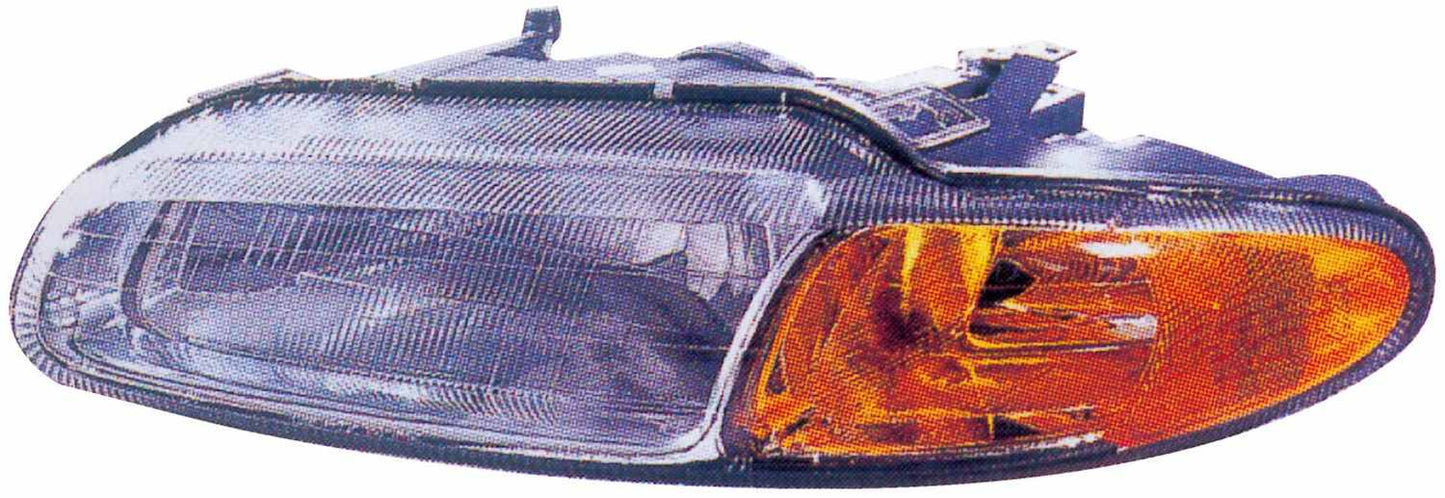 Dorman Headlight Assembly with dimensions for 2000-1996 Chrysler Sebring 1590430