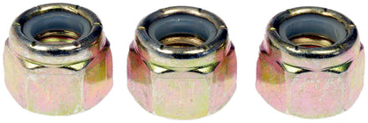 Dorman Autograde Hex Lock Nuts with Nylon Ring Grade 2 Thread Size 3/8-16 Inch for Automotive Repair 250-012