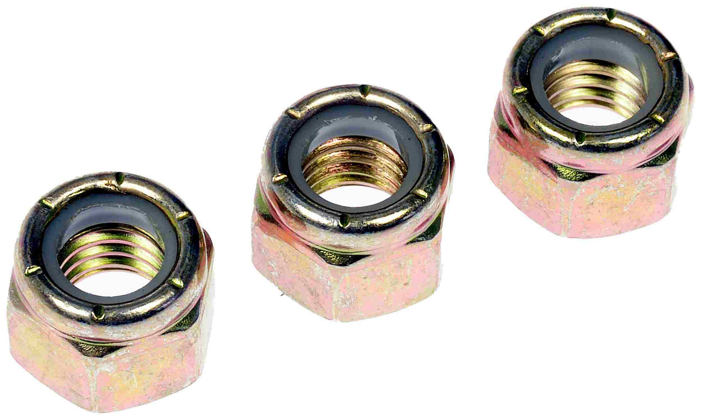 Dorman Autograde Hex Lock Nuts with Nylon Ring Grade 2 Thread Size 3/8-16 Inch for Automotive Repair 250-012