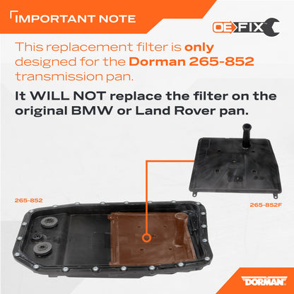 Dorman - OE Solutions Transmission Filter Kit with Gasket for 2016 Land Rover 265-852F