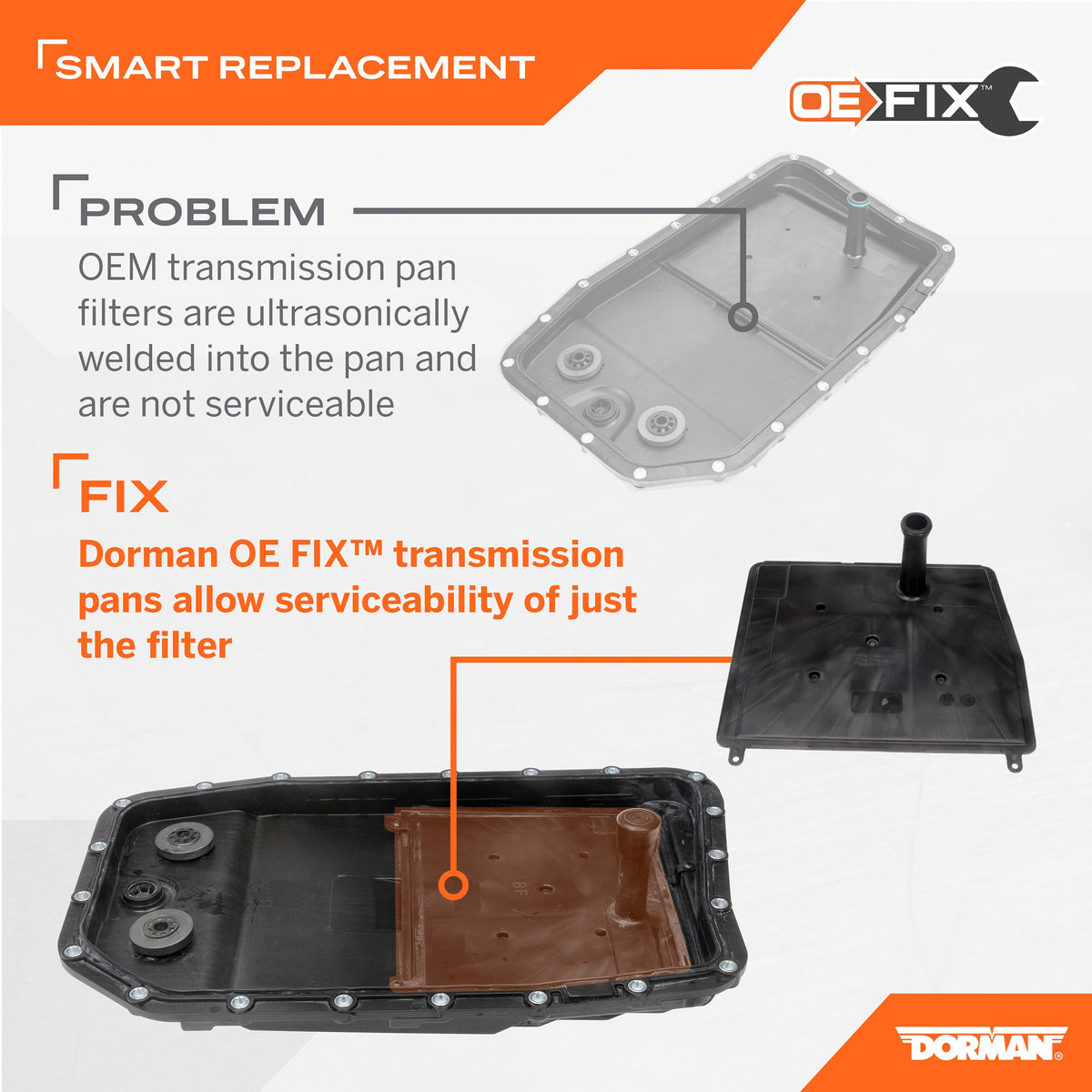 Dorman - OE Solutions Transmission Pan with Drain Plug for Audi Volkswagen 265-878