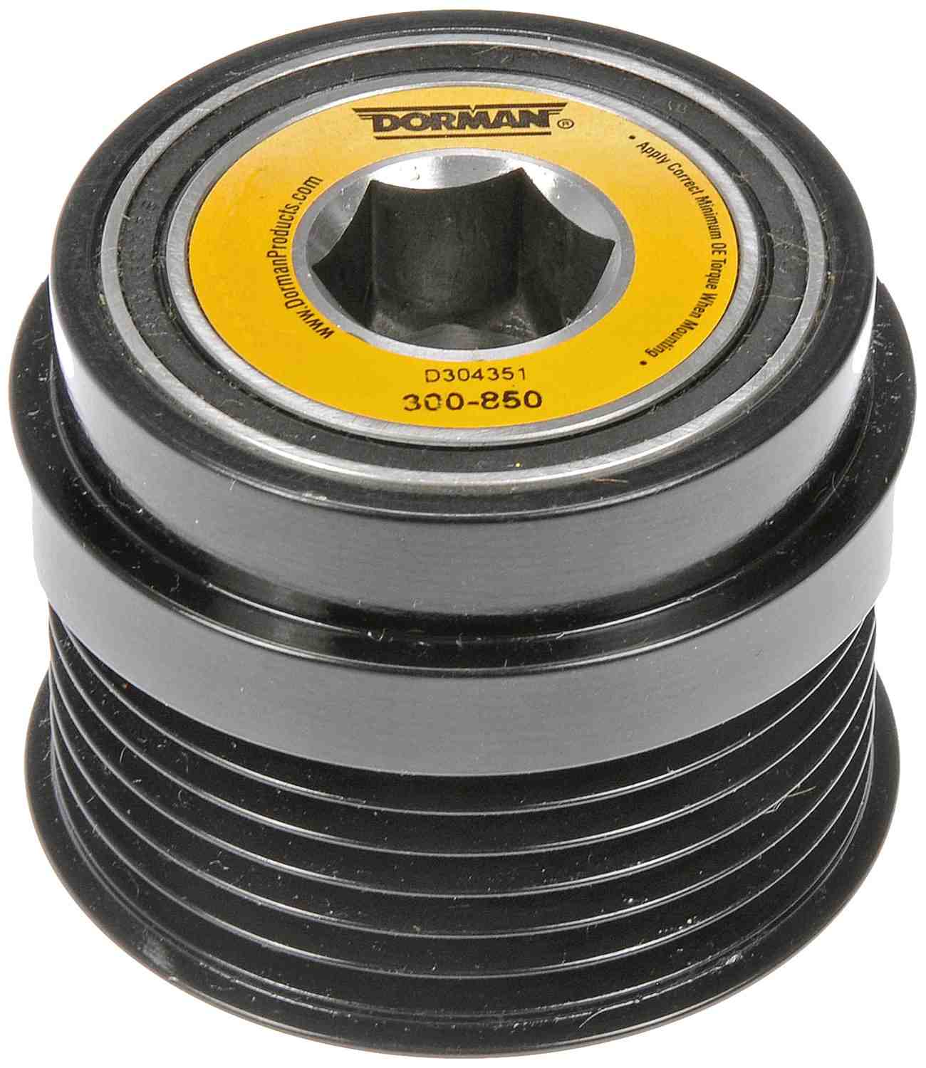 Dorman - OE Solutions Alternator Pulley with Decoupler for 2007-2013 Chrysler Dodge Scion Toyota 300-850