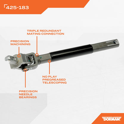 Dorman - OE Solutions Upper Intermediate Steering Shaft with Corrosion Resistant coating for 2020-07 Cadillac Chevrolet GMC 2020-07 Hummer 2009-08