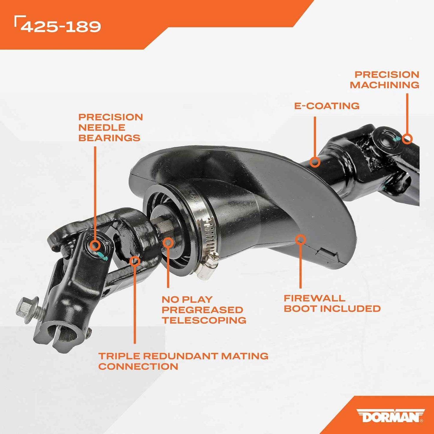 Dorman - OE Solutions Steering Shaft Lower with Corrosion Resistant Salt Spray Testing for 2011-06 Chevrolet HHR 425-189