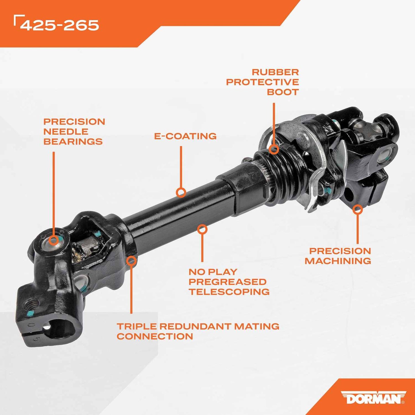Dorman - OE Solutions Steering Shaft with Corrosion Resistant for 2000 Dodge Dakota 2000 Dodge Durango 425-265