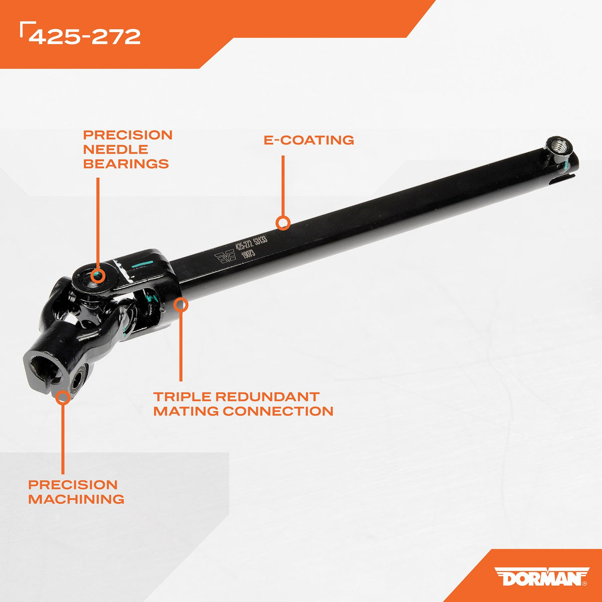 Dorman Steering Shaft Lower with Corrosion Resistant for 2008-06 Dodge Ram 1500 2008-06 Dodge Ram 2500 2008-05 Dodge Ram 3500 2008-05 425-272