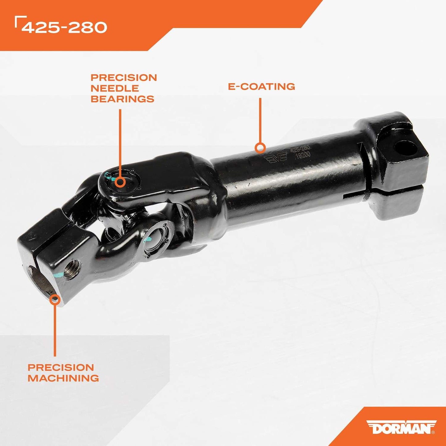 Dorman - OE Solutions Lower Intermediate Steering Shaft with Corrosion-Resistant coating for 2006-2010 Dodge, 2011-2013 Ram