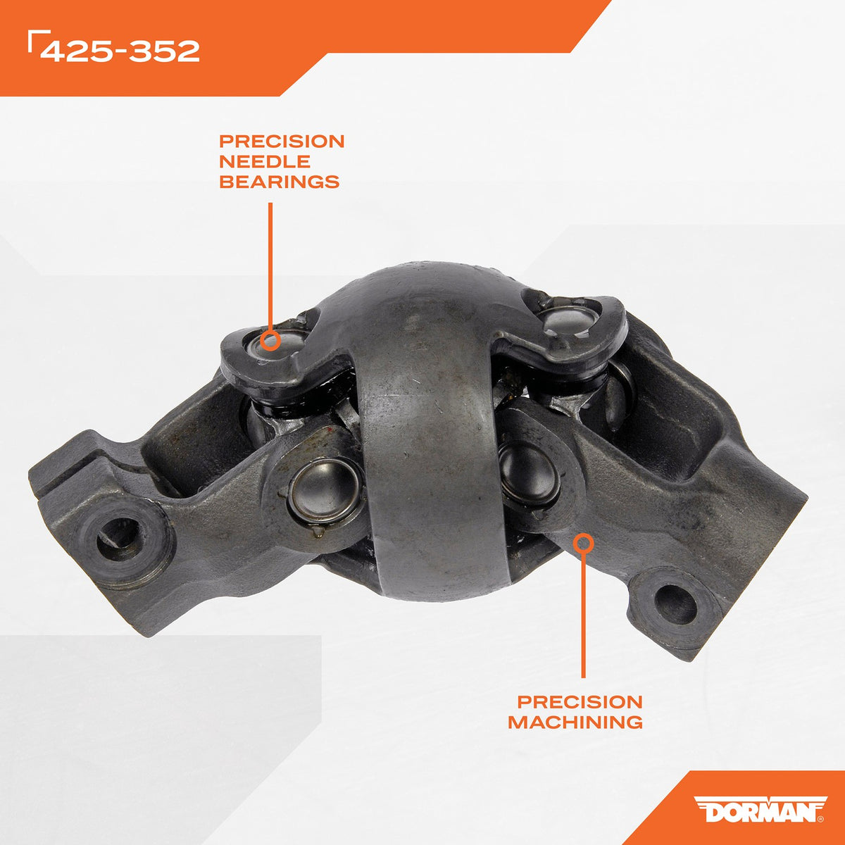 Dorman - OE Solutions Steering Shaft Universal Joint with Sealed Bearings for 1997-2018 Ford 425-352