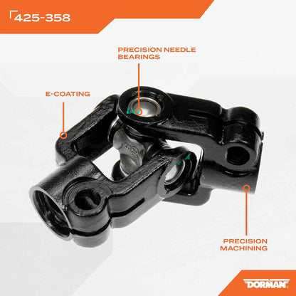 Dorman - OE Solutions Steering Shaft Universal Joint with Sealed Bearings for 2012-08 Ford Escape 2011-08 Mazda Tribute 2011-08 Mercury Mariner 425-358