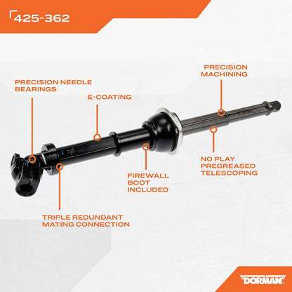 Dorman - OE Solutions Lower Intermediate Steering Shaft with Corrosion Resistant Coating for 2004-2003 Ford Lincoln Mercury 425-362