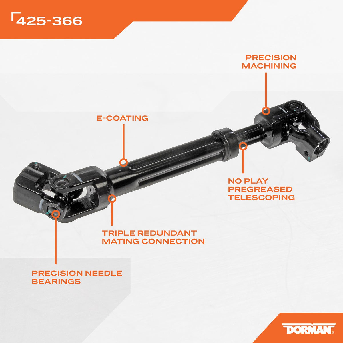 Dorman - OE Solutions Lower Steering Shaft with Corrosion Resistant Coating for 2010-09 Ford F-150 2014-07 Ford Expedition 425-366