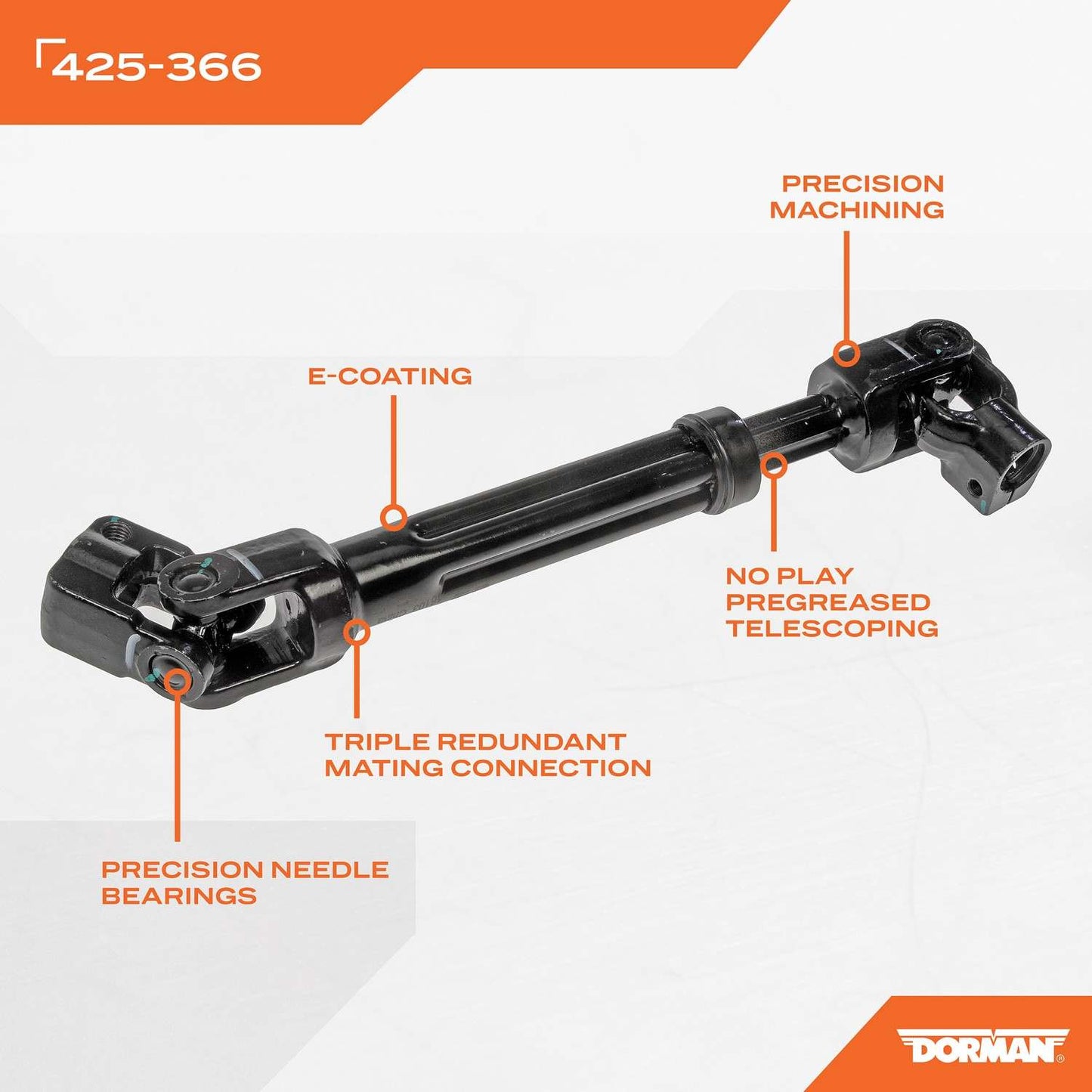 Dorman - OE Solutions Lower Steering Shaft with Corrosion Resistant Coating for 2010-09 Ford F-150 2014-07 Ford Expedition 425-366
