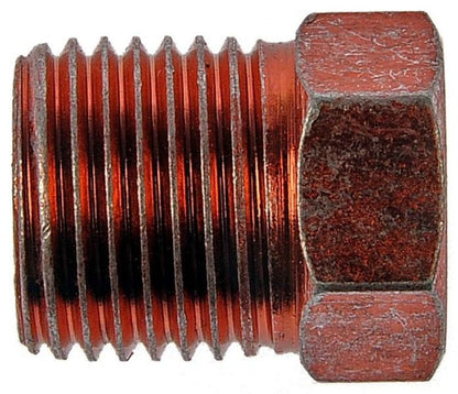 Dorman - Autograde Brake Hydraulic Line Adapter Oversize Tube Nut Steel Red 3/16 in x 7/16 in x 24 490-301