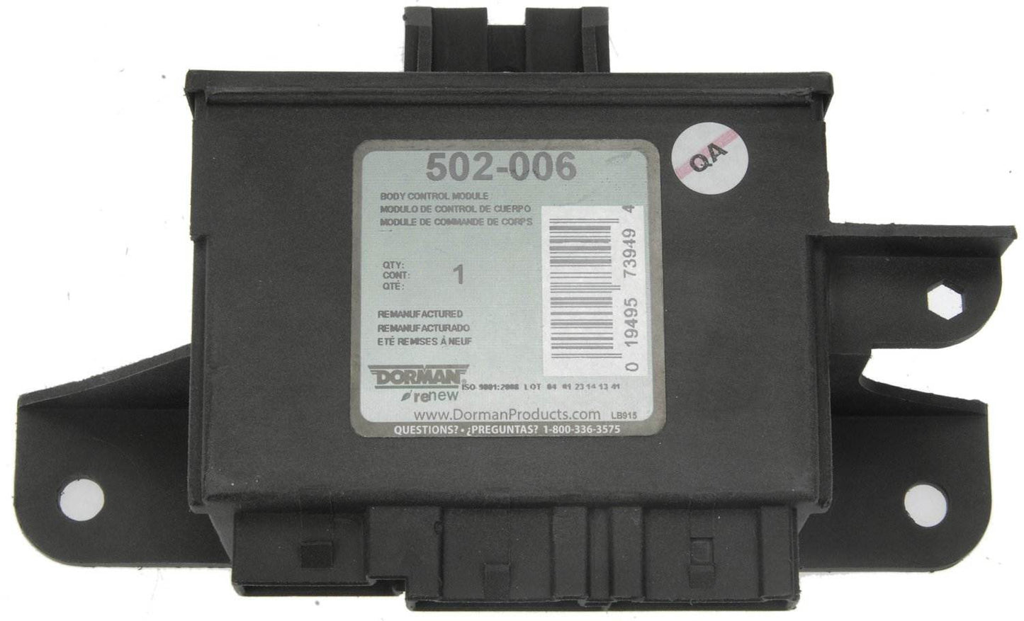 Dorman - OE Solutions Body Control Module Remanufactured with Quality Tested for Buick 2007-04 Chevrolet 2009-02 GMC 2009-02 Oldsmobile 2004-02 502-006