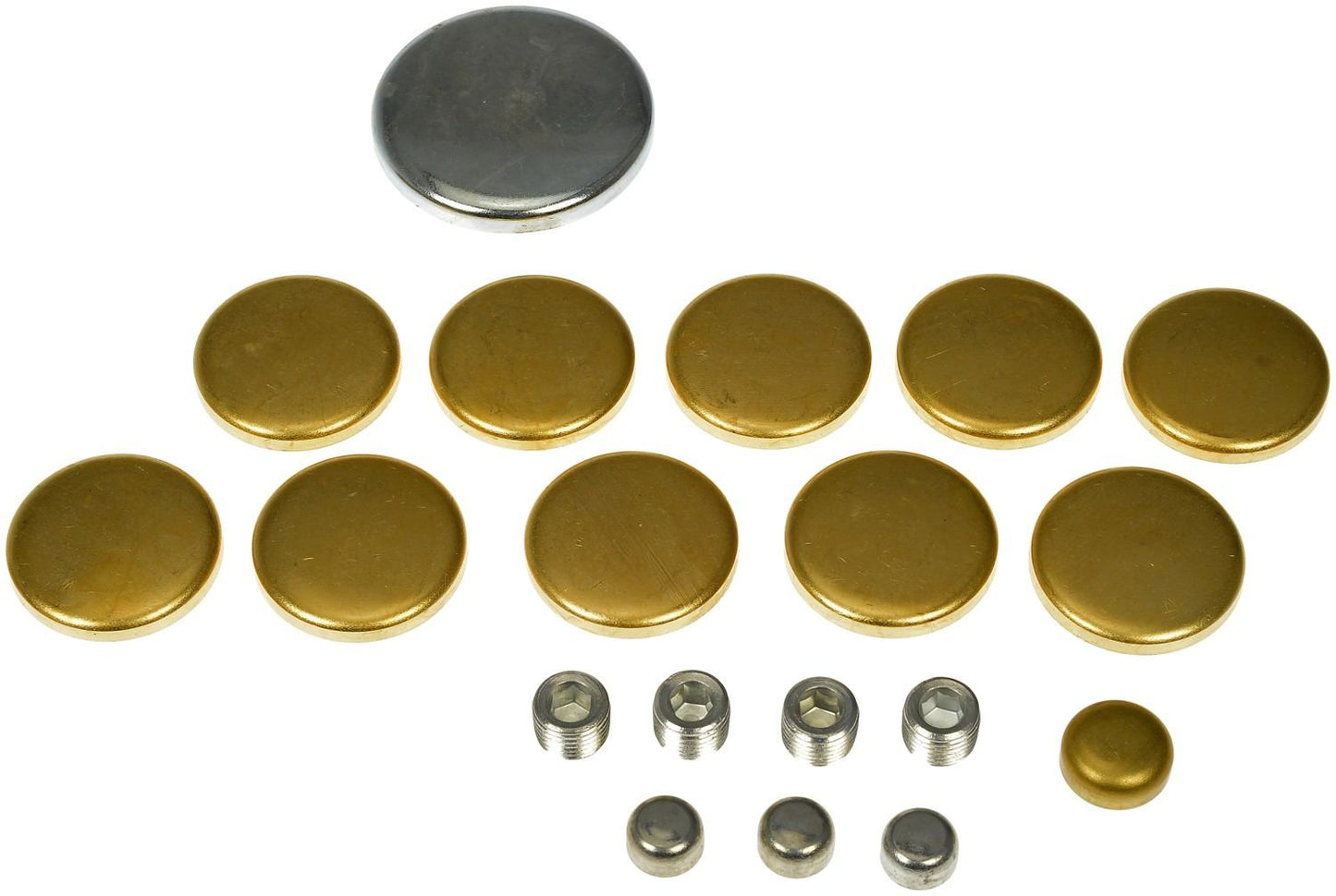 Dorman Autograde Engine Expansion Plug Kit with 15 Brass Plugs and 4 Pipe Plugs for Ford Lincoln Mercury 567-009
