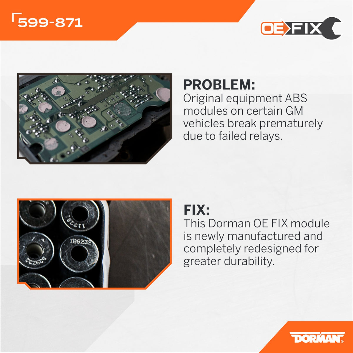 Dorman - OE Solutions ABS Control Module with Greater Durability for 2004-03 Chevrolet, GMC 599-871