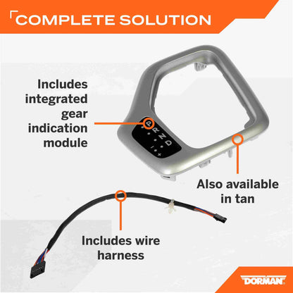 Dorman - OE Solutions SHIFTER BEZEL WITH HARNESS KIT - SILVER 601-402