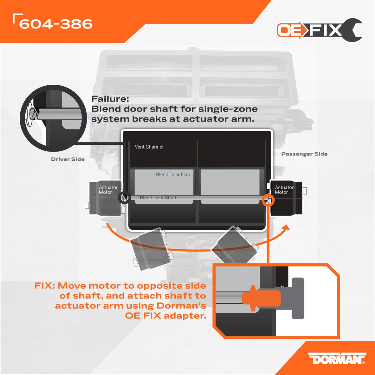 Dorman - OE Solutions ZONE RELOCATION KIT 604-386