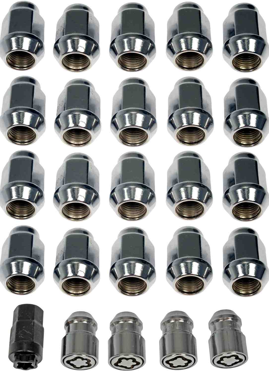 Dorman Autograde Wheel Lug Nut Kit 1/2-20 Domed Top with Lock for American Motors Chrysler Volvo 611-122FK