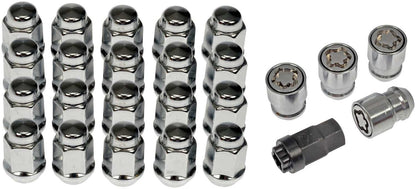 Dorman Autograde Wheel Lug Nut Kit 1/2-20 Domed Top with Lock for American Motors Chrysler Volvo 611-122FK